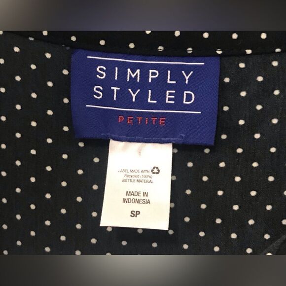 SIMPLY STYLED “Size: Small Petite” Polka Dotted Dress - Picture 3 of 3